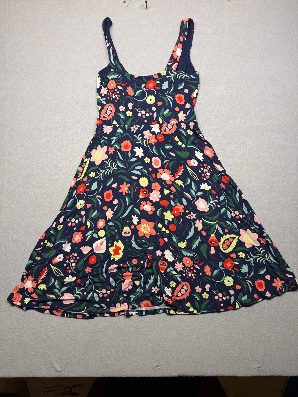 Boden Floral Dress Women Regular 12 Navy Casual - Picture 13 of 13